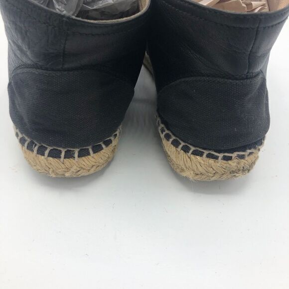 Chanel Black Leather Espadrilles High Top Sneakers CC‎ - Picture 5 of 11
